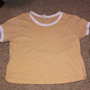 Yellow crop top